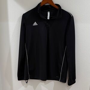 Adidas Black Quarter-Zip with White Trim